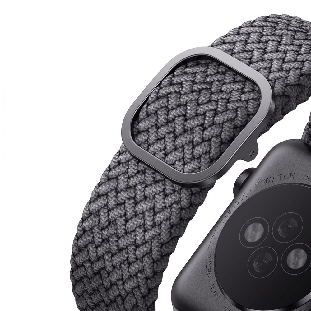 Picture of Apple Watch 44mm  | Uniq Aspen Woven Soft Breathable Comfort Strap for Apple Watch 42mm 44mm Series 1 2 3 4 5 6 SE Nike (Grey)