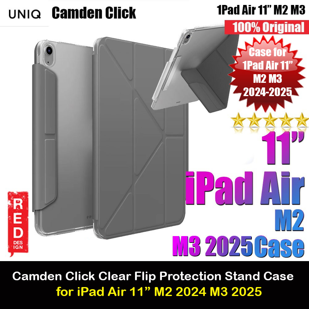 Picture of Uniq Camden Click Flip Cover Stand Case for iPad Air 11 M2 2024 M3 2025 (Rhino Grey) Apple iPad Air 11 M3 2025- Apple iPad Air 11 M3 2025 Cases, Apple iPad Air 11 M3 2025 Covers, iPad Cases and a wide selection of Apple iPad Air 11 M3 2025 Accessories in Malaysia, Sabah, Sarawak and Singapore 