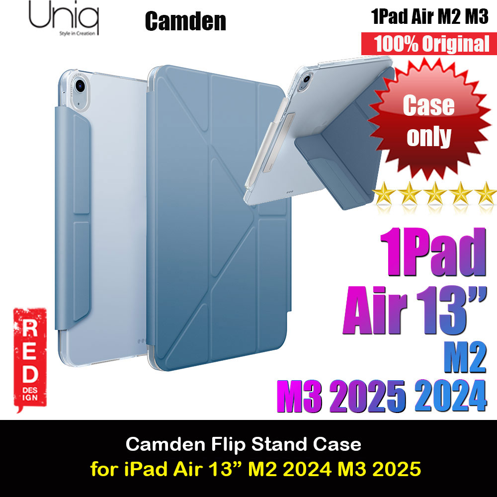 Picture of Uniq Camden Click Flip Cover Stand Case for iPad Air 13 M2 2024 M3 2025 (Blue) Apple iPad Air 13 M3 2025- Apple iPad Air 13 M3 2025 Cases, Apple iPad Air 13 M3 2025 Covers, iPad Cases and a wide selection of Apple iPad Air 13 M3 2025 Accessories in Malaysia, Sabah, Sarawak and Singapore 
