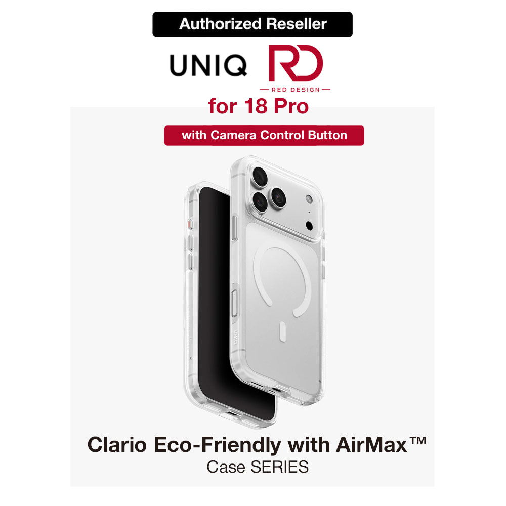Picture of Uniq Clario MagClick Eco-Friendly Drop Protection Case with Camera Control Button for iPhone 18 Pro 6.3 - Lucent Clear Apple iPhone 18 Pro- Apple iPhone 18 Pro Cases, Apple iPhone 18 Pro Covers, iPad Cases and a wide selection of Apple iPhone 18 Pro Accessories in Malaysia, Sabah, Sarawak and Singapore 