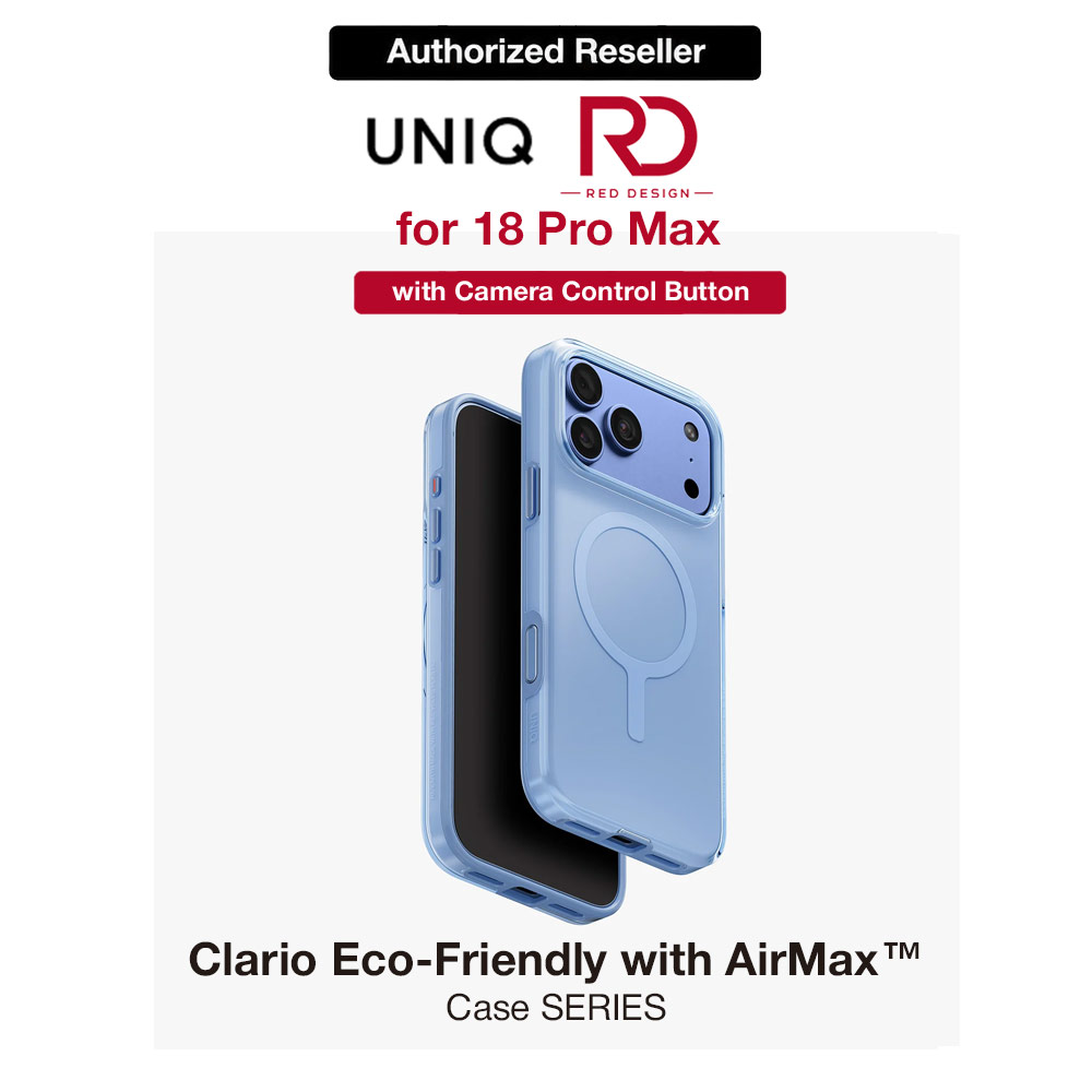 Picture of Uniq Clario MagClick Eco-Friendly Drop Protection Case with Camera Control Button for iPhone 18 Pro Max 6.9 - Cool Blue Apple iPhone 18 Pro Max- Apple iPhone 18 Pro Max Cases, Apple iPhone 18 Pro Max Covers, iPad Cases and a wide selection of Apple iPhone 18 Pro Max Accessories in Malaysia, Sabah, Sarawak and Singapore 