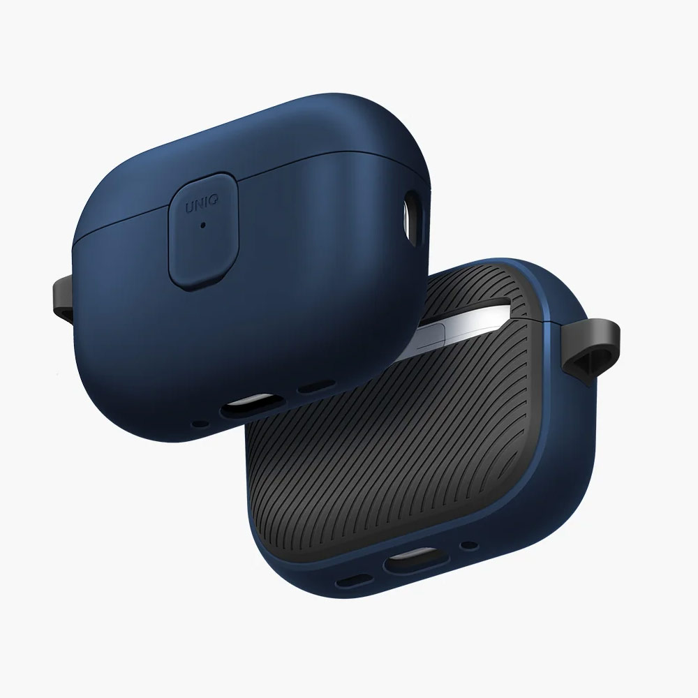 Picture of Apple Airpods Pro 3 Case | Uniq Clyde Magnetic Closure Hybrid Case for Airpods Pro 3 3rd Gen 2025 (Blue)