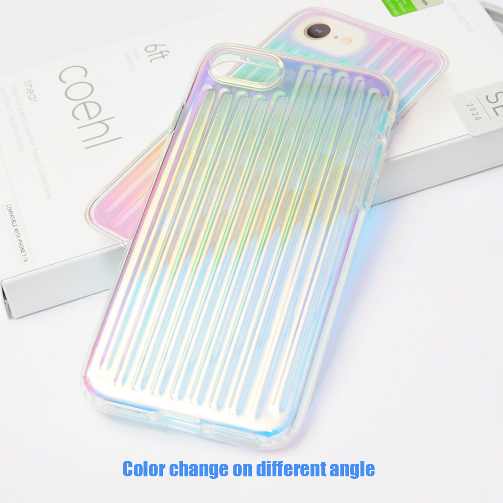 Picture of Apple iPhone 7 4.7 Case | Uniq Coehl Clear Holography  Protection Case Colorful Case for iPhone SE 2020 iPhone 7 iPhone 8 iPhone SE 2022 (Linear)