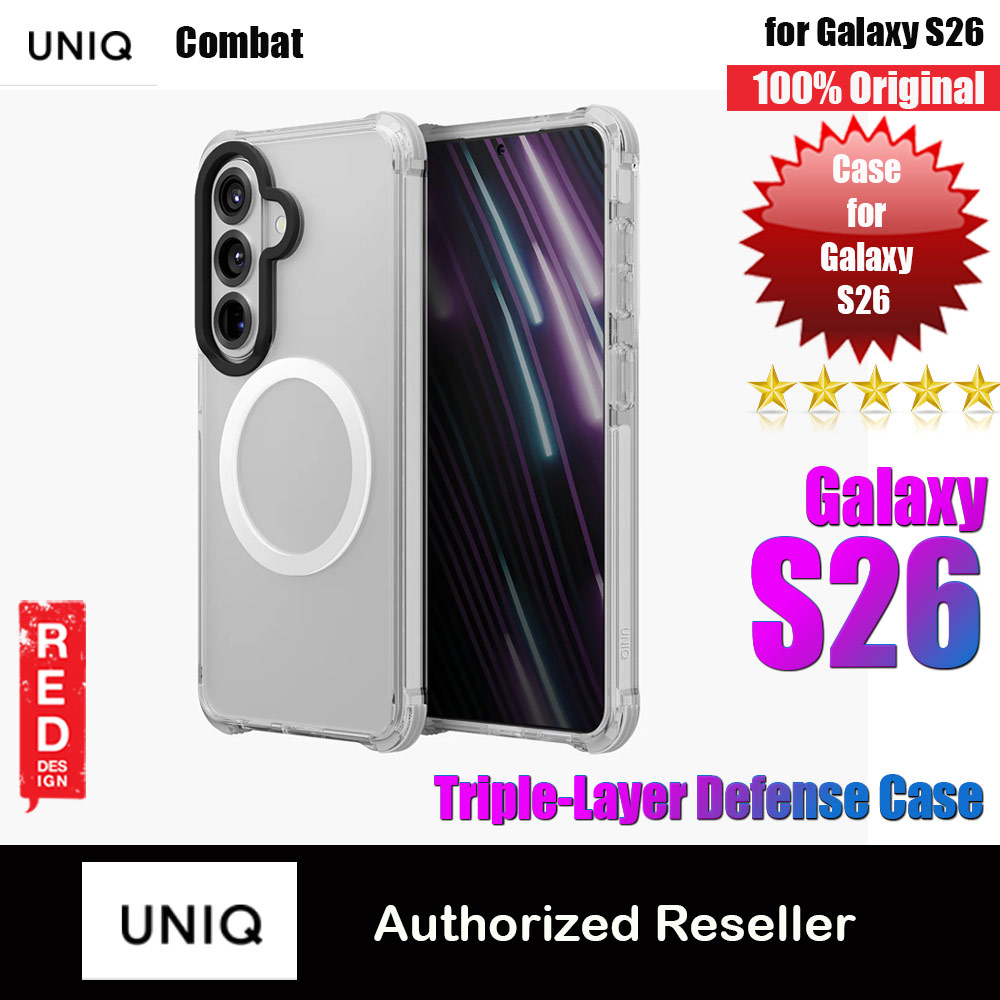 Picture of Uniq Combat Triple-Layer Defense Drop Protection Case for Samsung Galaxy S26(Blanc White) Samsung Galaxy S26- Samsung Galaxy S26 Cases, Samsung Galaxy S26 Covers, iPad Cases and a wide selection of Samsung Galaxy S26 Accessories in Malaysia, Sabah, Sarawak and Singapore 