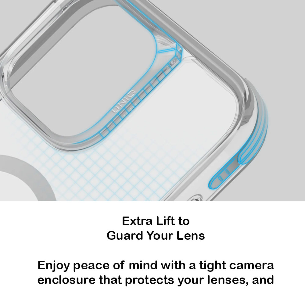 Picture of Apple iPhone 16 Pro 6.3 Case | Uniq Magclick Combat Hybrid Ultra Tough Drop Protection Magnetic Charge Compatible Case for iPhone 16 Pro 6.3 (Black)