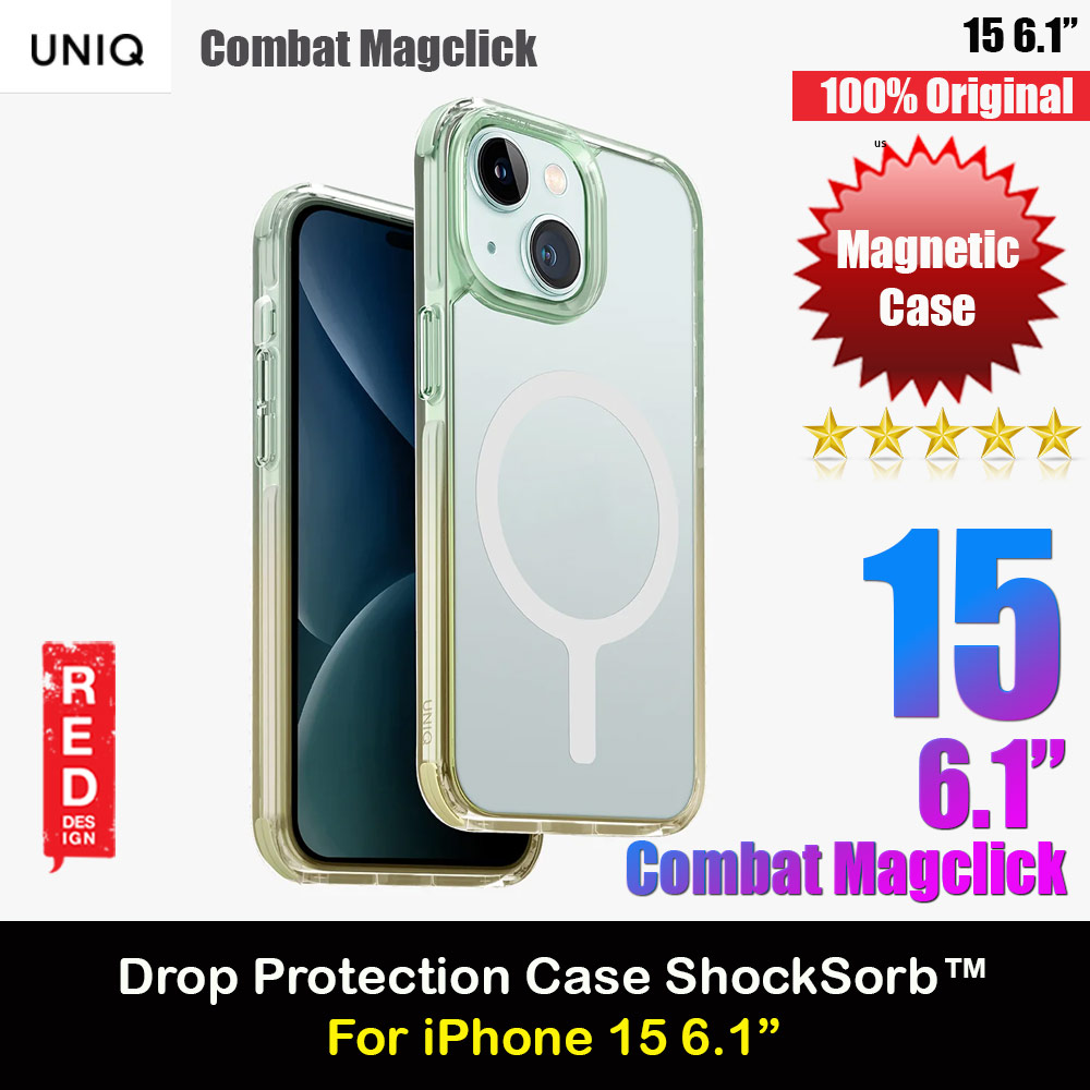 Picture of Uniq Magclick Combat Duo Hybrid Ultra Tough Drop Protection Magnetic Charge Compatible Case for iPhone 15 6.1 (Mint) Apple iPhone 15 6.1- Apple iPhone 15 6.1 Cases, Apple iPhone 15 6.1 Covers, iPad Cases and a wide selection of Apple iPhone 15 6.1 Accessories in Malaysia, Sabah, Sarawak and Singapore 