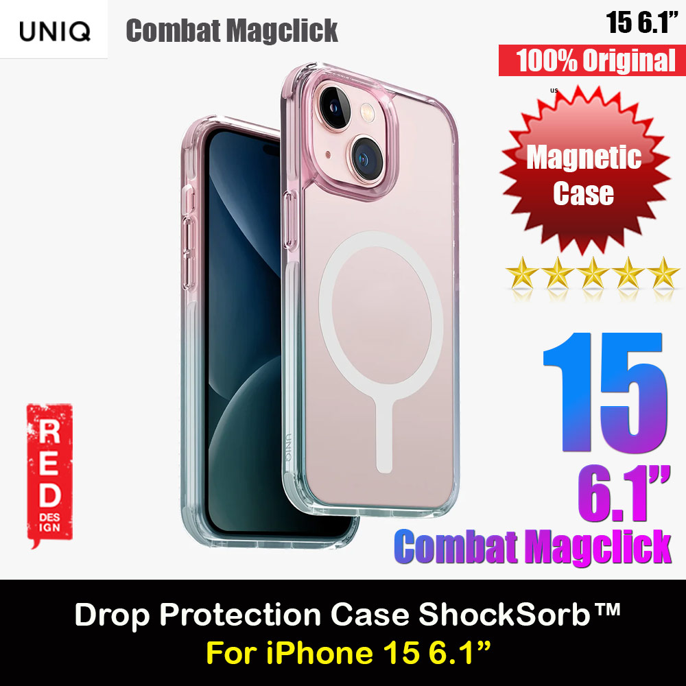 Picture of Uniq Magclick Combat Duo Hybrid Ultra Tough Drop Protection Magnetic Charge Compatible Case for iPhone 15 6.1 (Pastel) Apple iPhone 15 6.1- Apple iPhone 15 6.1 Cases, Apple iPhone 15 6.1 Covers, iPad Cases and a wide selection of Apple iPhone 15 6.1 Accessories in Malaysia, Sabah, Sarawak and Singapore 