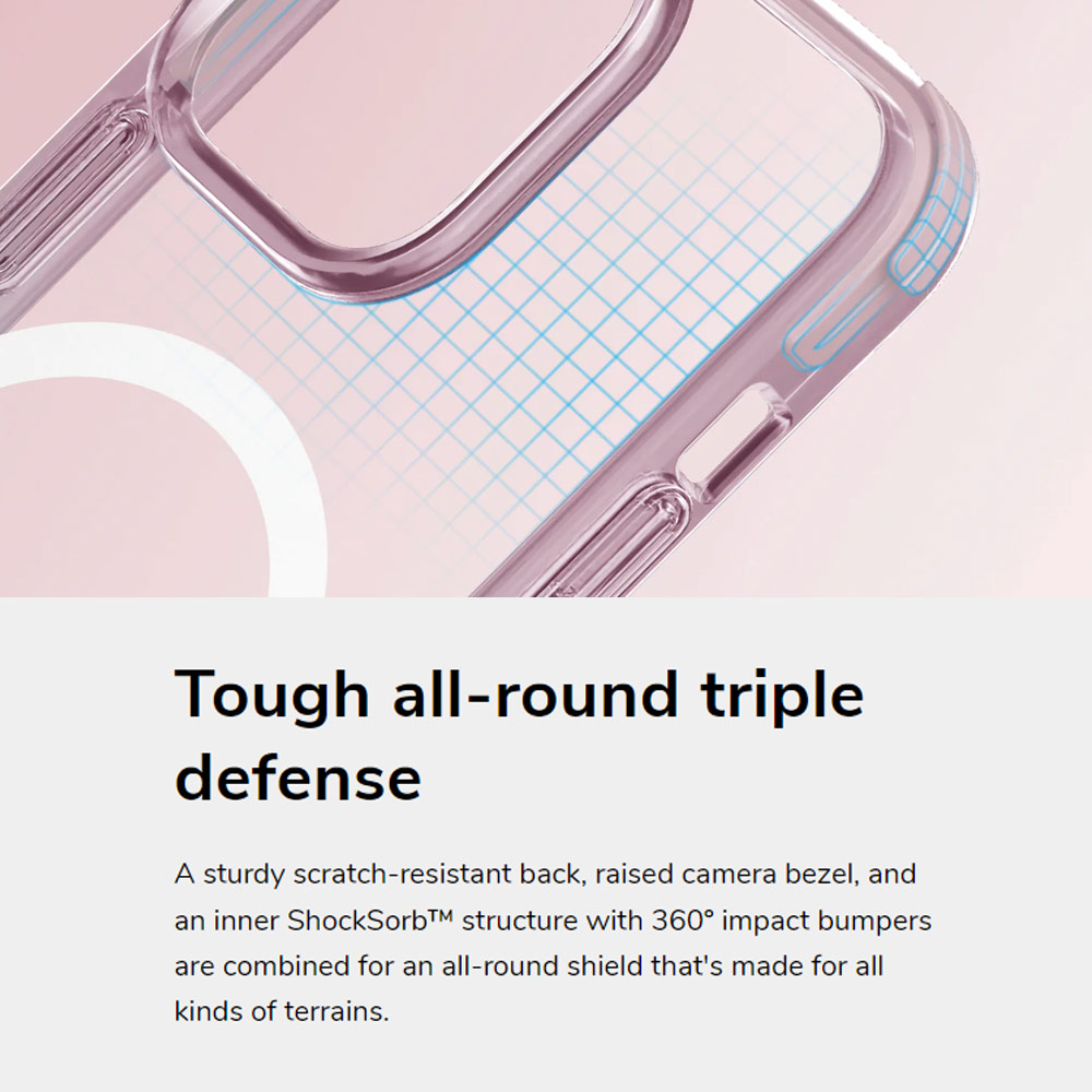 Picture of Apple iPhone 15 6.1 Case | Uniq Magclick Combat Duo Hybrid Ultra Tough Drop Protection Magnetic Charge Compatible Case for iPhone 15 6.1 (Pastel)