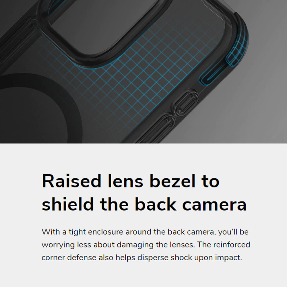 Picture of Apple iPhone 15 Pro 6.1 Case | Uniq Magclick Combat Hybrid Ultra Tough Drop Protection Magnetic Charge Compatible Case for iPhone 15 Pro 6.1 (Black)