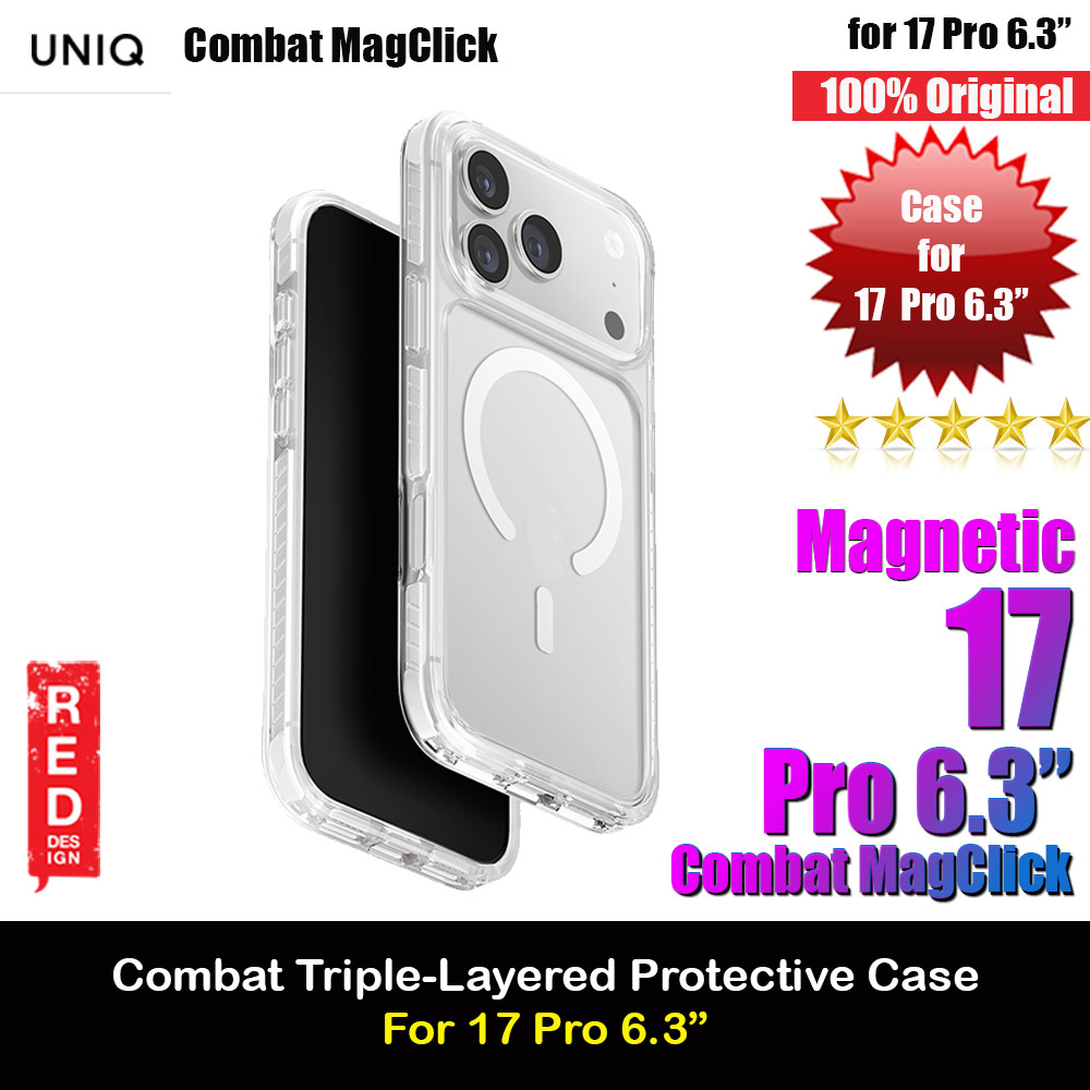 Picture of Uniq Combat Triple-Layered Magclick Protective Case for iPhone 17 Pro 6.3 (Blanc White) Apple iPhone 17 Pro 6.3- Apple iPhone 17 Pro 6.3 Cases, Apple iPhone 17 Pro 6.3 Covers, iPad Cases and a wide selection of Apple iPhone 17 Pro 6.3 Accessories in Malaysia, Sabah, Sarawak and Singapore 