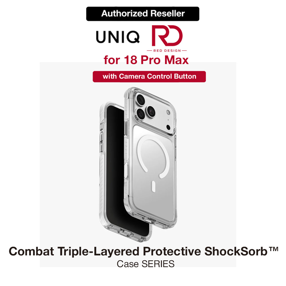 Picture of Uniq Combat Triple-Layered Protective MagClick Drop Protection Case with Camera Control Button for iPhone 18 Pro Max 6.9 - Blanc White Apple iPhone 18 Pro Max- Apple iPhone 18 Pro Max Cases, Apple iPhone 18 Pro Max Covers, iPad Cases and a wide selection of Apple iPhone 18 Pro Max Accessories in Malaysia, Sabah, Sarawak and Singapore 