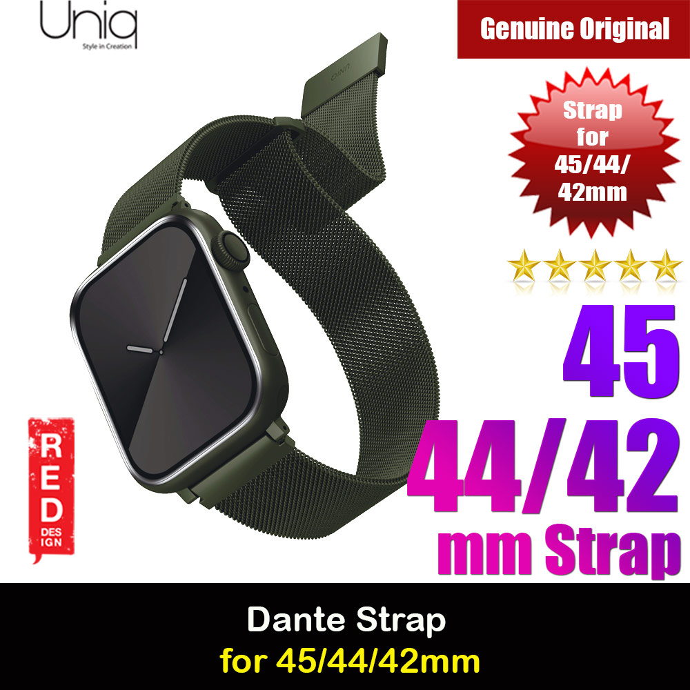 Picture of Uniq Dante Milanese Mesh Loop Strap Stainless Steel with Magnetic Clasp  Strap for Apple Watch 42mm 44mm 45mm (Green) Apple Watch 42mm- Apple Watch 42mm Cases, Apple Watch 42mm Covers, iPad Cases and a wide selection of Apple Watch 42mm Accessories in Malaysia, Sabah, Sarawak and Singapore 