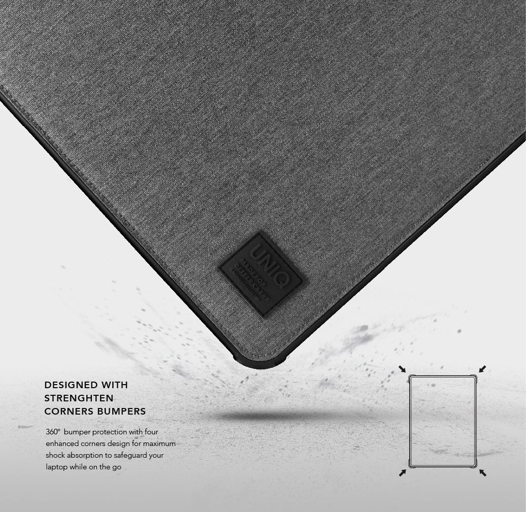 Picture of Apple iPad 9.7 2017 Case | Uniq Dfender Bumper Case for Apple Macbook or Tablets up to 16 inches (Black)