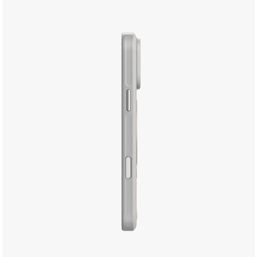 Picture of Apple iPhone 18 Pro Case | Uniq Elix 360 Kickstand Leather Drop Protection Magnetic Case with Camera Control Button for iPhone 18 Pro - Cloud Stone