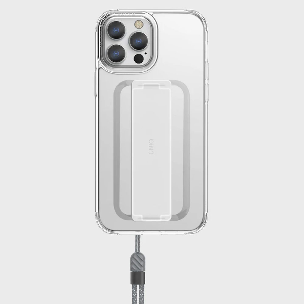 Picture of Apple iPhone 13 Pro 6.1 Case | Uniq Heldro Free Grip Flex Grip Sporty Drop Protection Case with Wrist Strap for iPhone 13 Pro 6.1 (Lucent Clear)