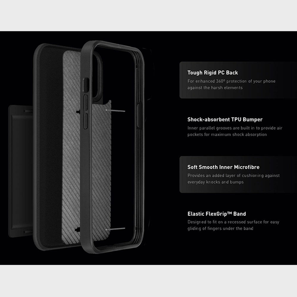 Picture of Apple iPhone 13 6.1 Case | Uniq Heldro Free Grip Flex Grip Sporty Drop Protection Case with Wrist Strap for iPhone 13 6.1 (Lucent Clear)