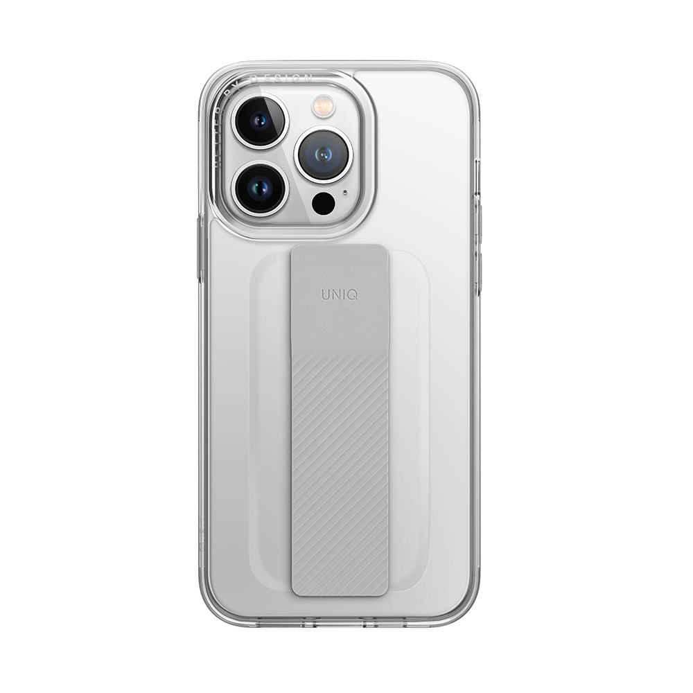 Picture of Apple iPhone 14 Pro 6.1 Case | Uniq Heldro Free Grip Flex Grip Sporty Drop Protection Case with Wrist Strap for iPhone 14 Pro 6.1 (Lucent Clear)