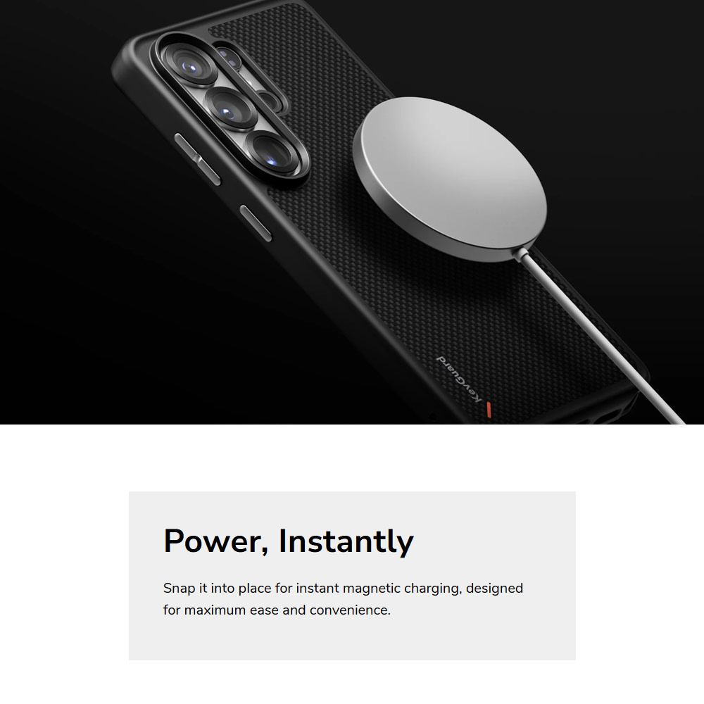 Picture of Samsung Galaxy S26 Plus Case | Uniq Hybrid Keva with MagClick Charging Aramid Fiber Tough Case for Samsung Galaxy S26 Plus (Carbon Black)