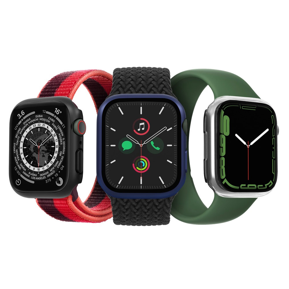 Picture of Apple Watch 45mm Case | Uniq Legion Hybrid Series Case with High Sensitivity Touch 9H Tempered Glass for Apple Watch 45mm (Black)