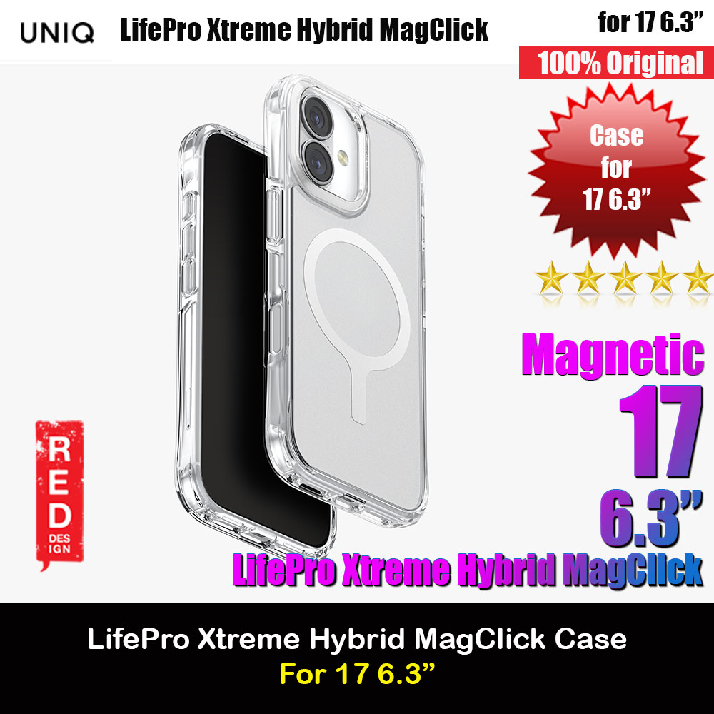 Picture of Uniq LifePro Xtreme Hybrid Magclick Slim Thin Anti Finger Print Transparent Drop Protection Case for iPhone 17 6.3 (Frosted Clear) Apple iPhone 17 6.3- Apple iPhone 17 6.3 Cases, Apple iPhone 17 6.3 Covers, iPad Cases and a wide selection of Apple iPhone 17 6.3 Accessories in Malaysia, Sabah, Sarawak and Singapore 