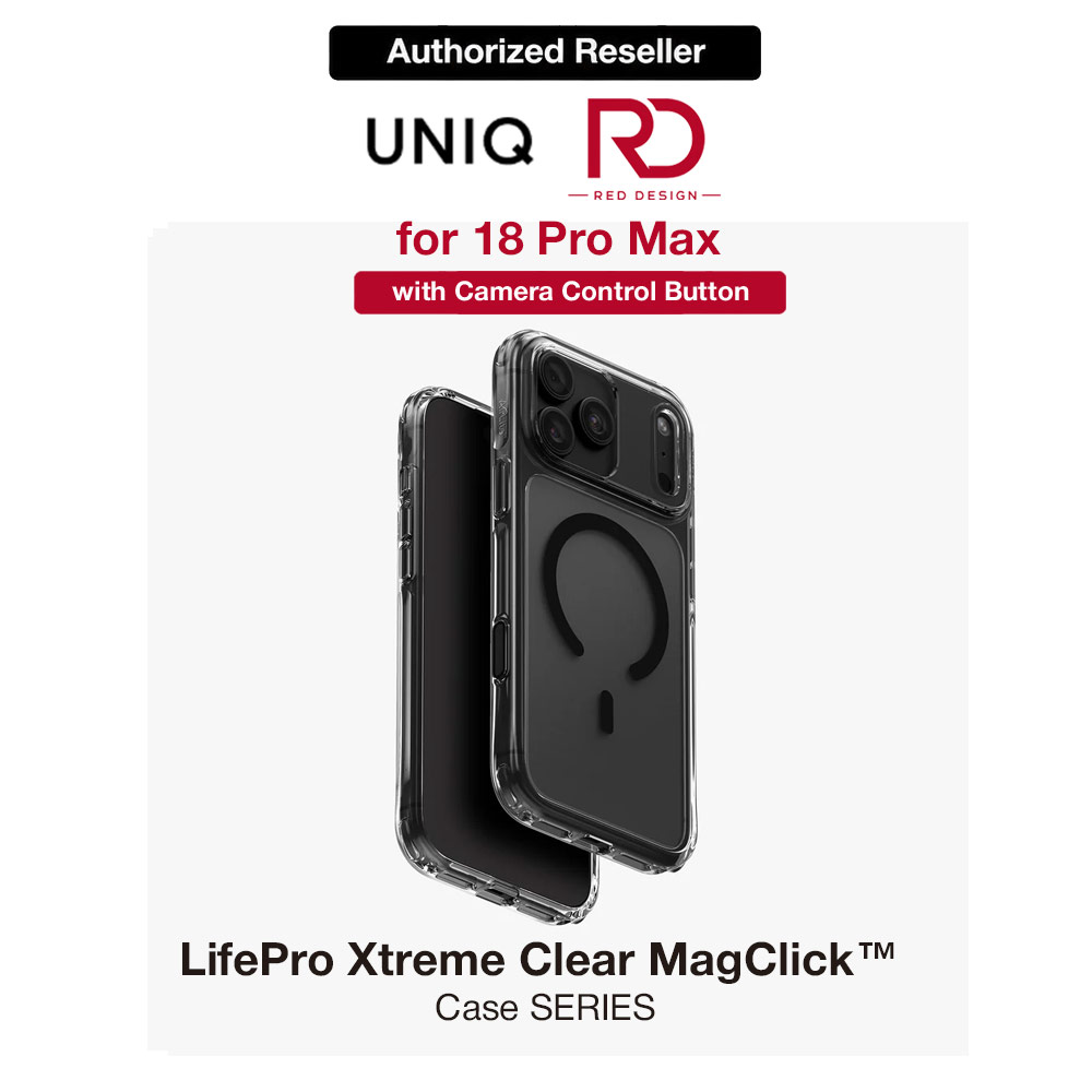 Picture of Uniq LifePro Xtreme Clear MagClick Case with Camera Control Button for iPhone 18 Pro Max 6.9 - Tint Smoke Apple iPhone 18 Pro Max- Apple iPhone 18 Pro Max Cases, Apple iPhone 18 Pro Max Covers, iPad Cases and a wide selection of Apple iPhone 18 Pro Max Accessories in Malaysia, Sabah, Sarawak and Singapore 