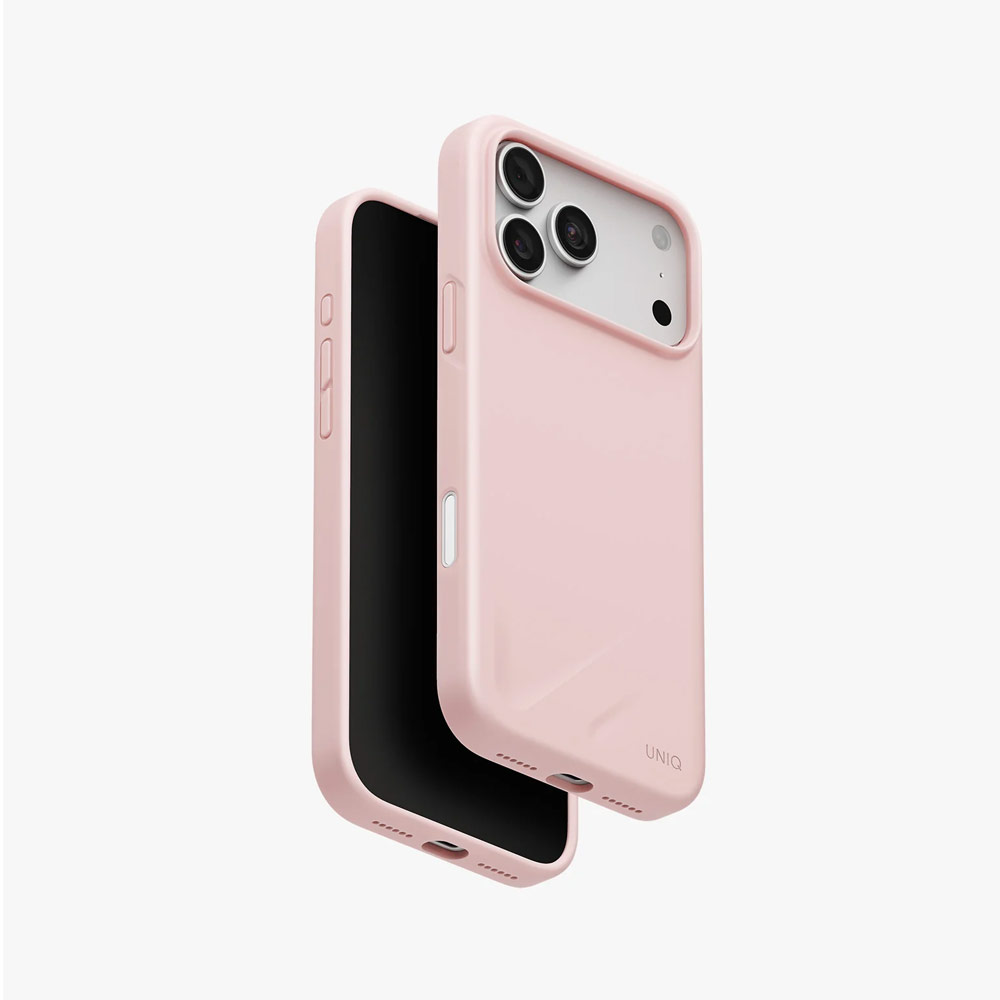 Picture of Apple iPhone 18 Pro Max Case | Uniq Lino Hybrid Silicone Lightweight Magnetic Protection Case with Camera Control Button for iPhone 18 Pro Max - Pale Rose