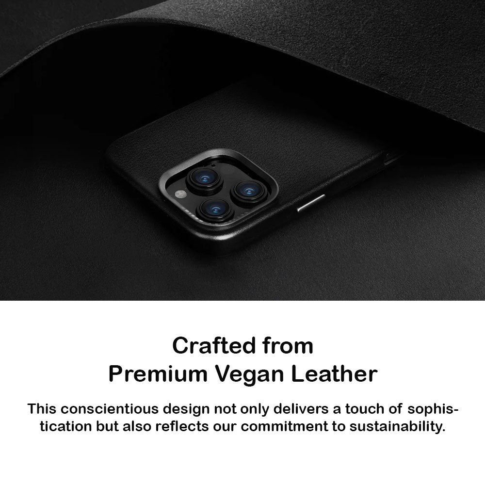 Picture of Apple iPhone 16 Pro Max 6.9 Case | Uniq Lyden Premium Leatherette Magnetic Protection Case for iPhone 16 Pro Max 6.9 (Flint Grey)