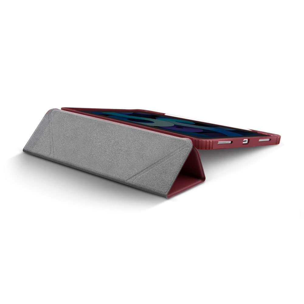 Picture of Apple iPad Pro 11 3rd gen 2021 Case | Uniq Moven Tough Hybrid Case with Clear Scratch-Resistant Black Protection Flip and Standable Case with Pen Storage for Apple iPad Pro 11 3rd Gen 2021 (Burgundy Maroon)