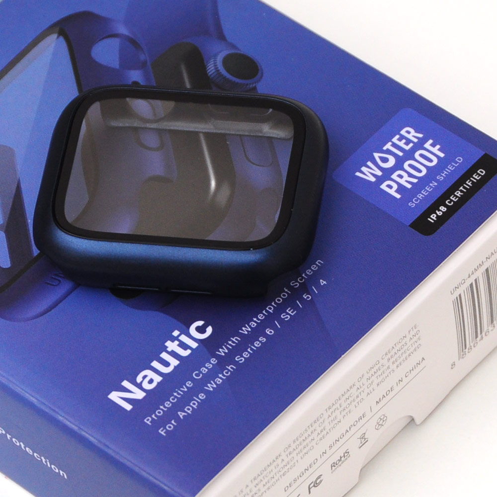 Picture of Apple Watch 40mm Case | Uniq Nautic Series Case with IP68 Splash Proof Dust Proof High Sensitivity Touch 9H Tempered Glass for Apple Watch 40mm (Blue)