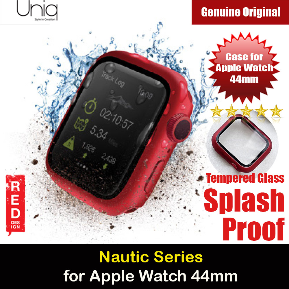 Picture of Uniq Nautic Series Case with IP68 Splash Proof Dust Proof High Sensitivity Touch 9H Tempered Glass for Apple Watch 44mm (Red) Apple Watch 44mm- Apple Watch 44mm Cases, Apple Watch 44mm Covers, iPad Cases and a wide selection of Apple Watch 44mm Accessories in Malaysia, Sabah, Sarawak and Singapore 
