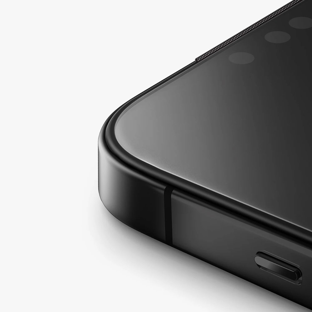 Picture of Apple iPhone 17 6.3 Screen Protector | Uniq Optix Covex Matte Anti Glare Tempered Glass Screen Protector with Installation Helper Kit for iPhone 17 6.3 (Matte)