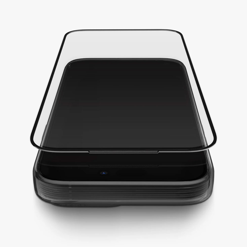 Picture of Apple iPhone 17 6.3 Screen Protector | Uniq Optix Covex Matte Anti Glare Tempered Glass Screen Protector with Installation Helper Kit for iPhone 17 6.3 (Matte)