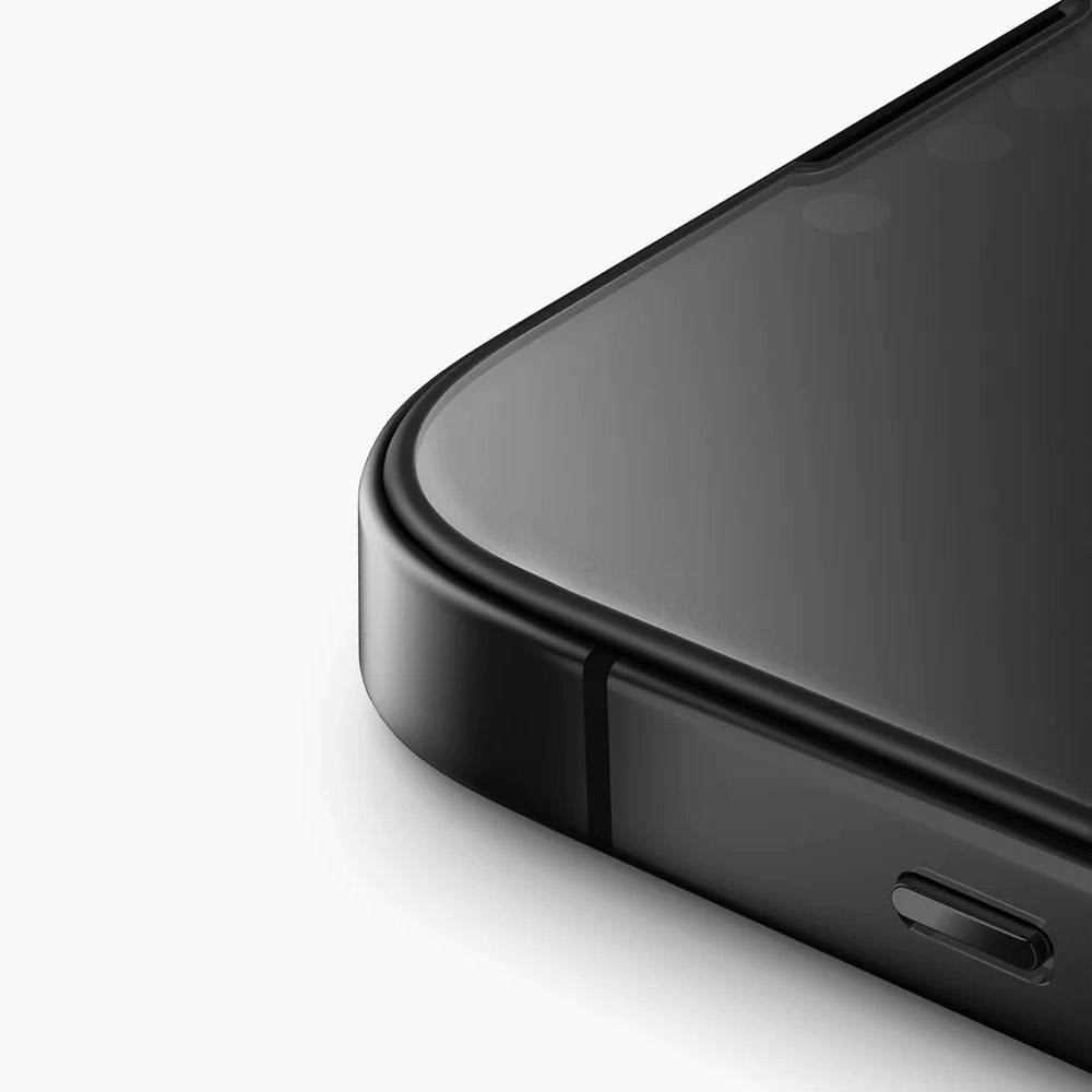 Picture of Apple iPhone 15 Pro Max 6.7 Screen Protector | Uniq Optix Matte Anti Glare Tempered Glass Screen Protector with Installation Helper Kit for iPhone 15 Pro Max 6.7 (Matte)