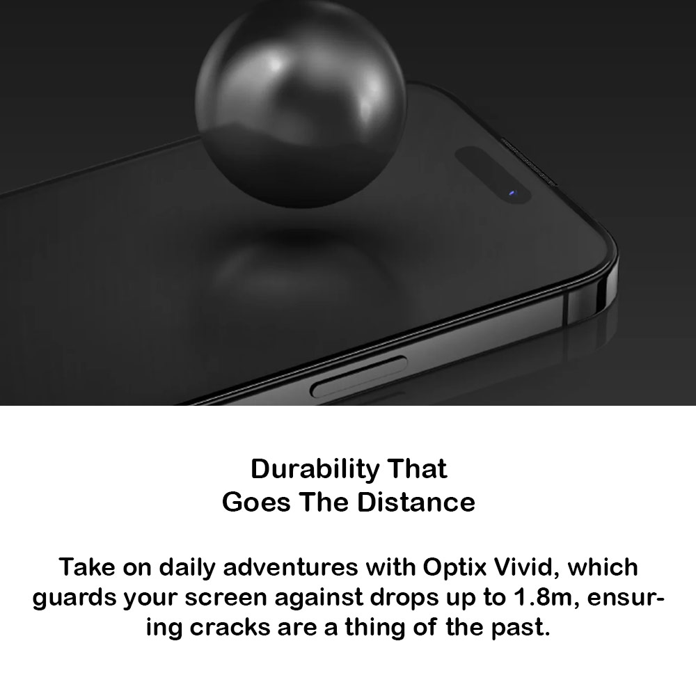 Picture of Apple iPhone 16 Pro 6.3 Screen Protector | Uniq Optix Vivid Tempered Glass Screen Protector with Installation Helper Kit for iPhone 16 Pro 6.3 (Clear)