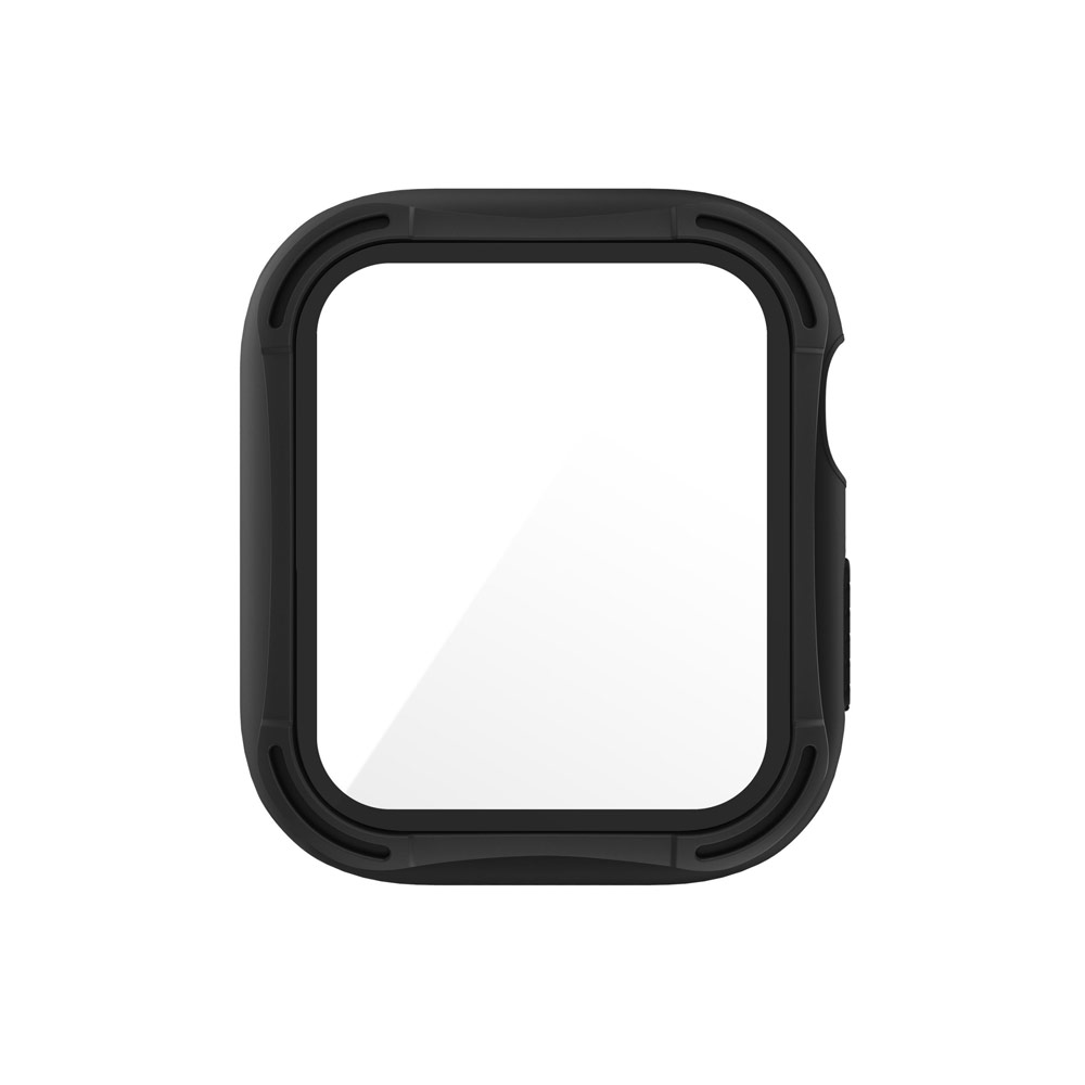 Picture of Apple Watch 44mm Case | Uniq Torres Ultra Tough Hybrid Series Case with High Sensitivity Touch 9H Tempered Glass for Apple Watch 44mm (Black)