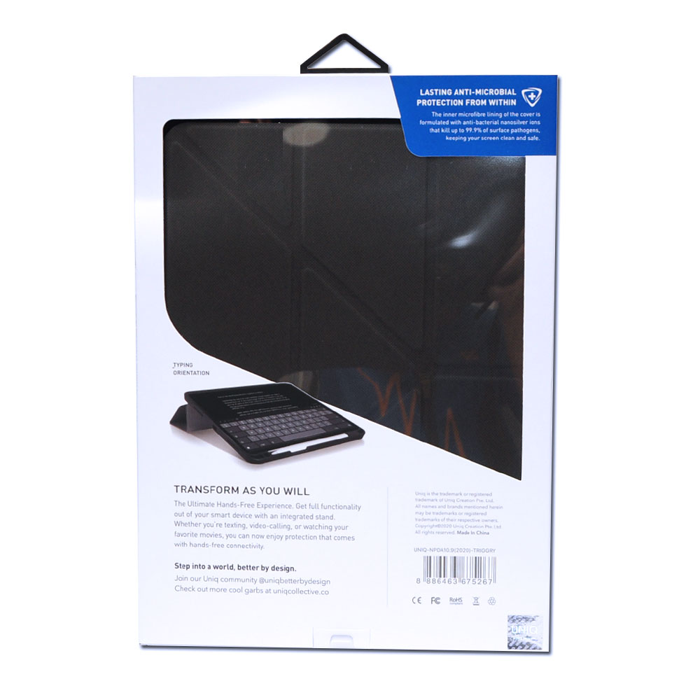 Picture of Apple iPad Air 10.9 2020 Case | Uniq Transforma Rigor Protection Flip and Standable Case for Apple iPad Air 10.9 2020 2022 (Grey)