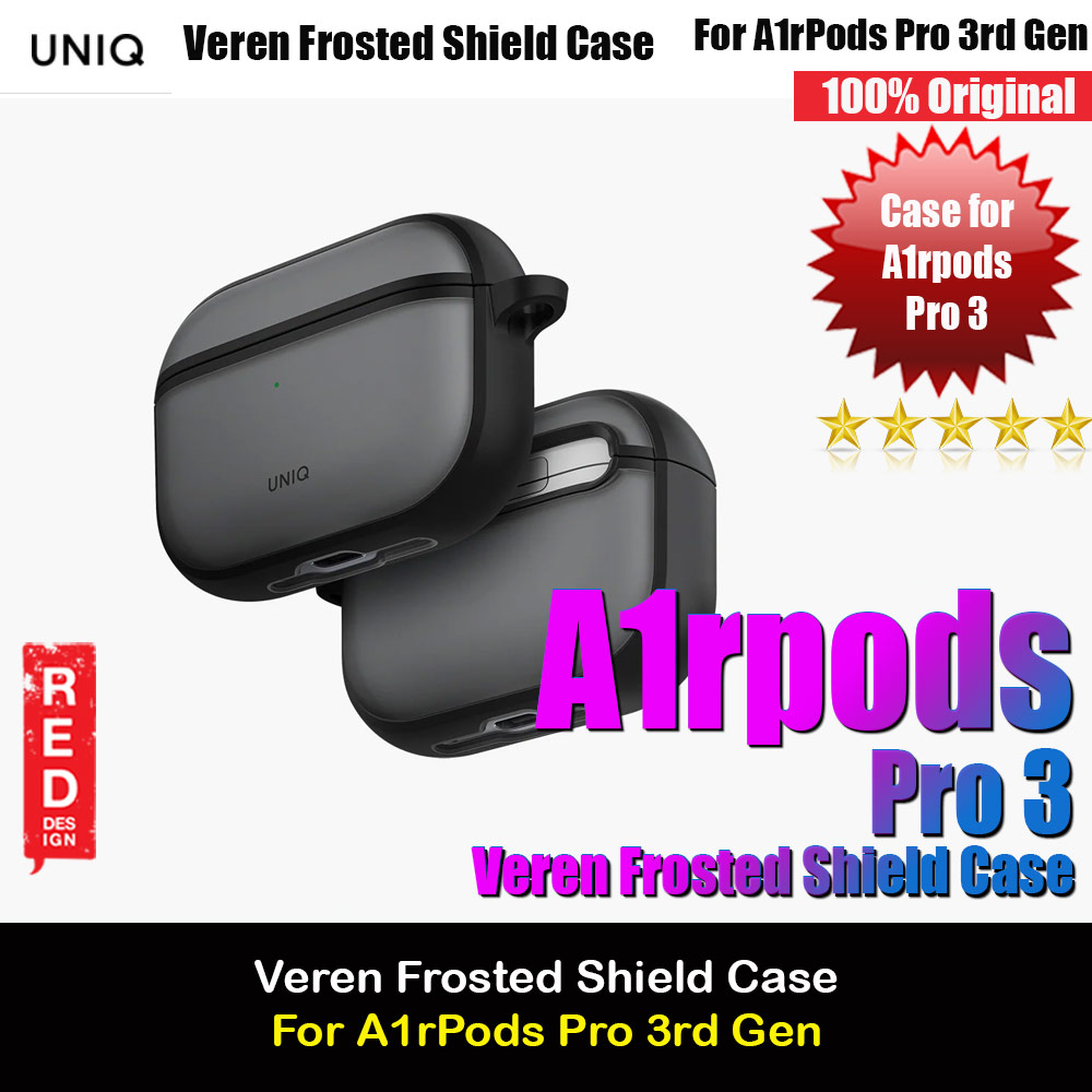 Picture of Uniq Veren Frosted Shield Case for Airpods Pro 3 3rd Gen 2025 (Smoke) Apple Airpods Pro 3- Apple Airpods Pro 3 Cases, Apple Airpods Pro 3 Covers, iPad Cases and a wide selection of Apple Airpods Pro 3 Accessories in Malaysia, Sabah, Sarawak and Singapore 