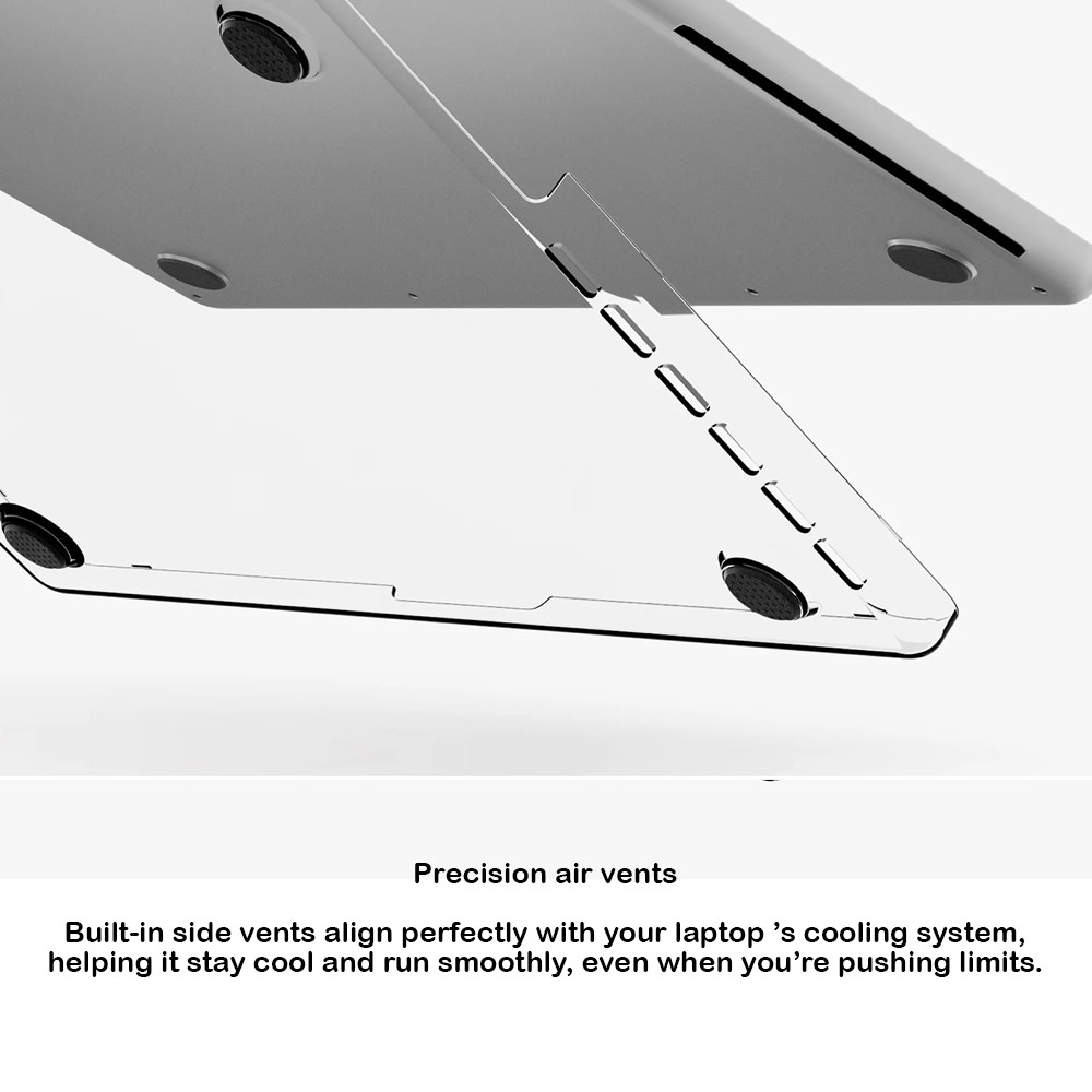 Picture of Apple Macbook Pro 14 M2 Case | Uniq Vero Ultra Slim Snap Case for Macbook Pro 14 M2 M3 M4 ( Clear)