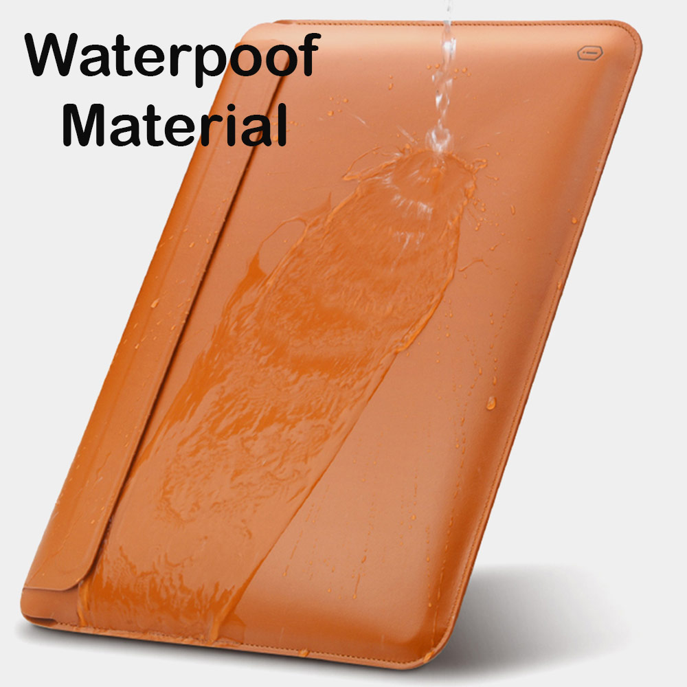 Picture of Apple Macbook Air 13\" | WIWU Skin Pro Slim Stand PU Leather 2 in 1 Sleeve for Macbook Air 13 M1 2020 2021 Macbook Pro 13 2020 2021 13 inches Laptop (Grey)