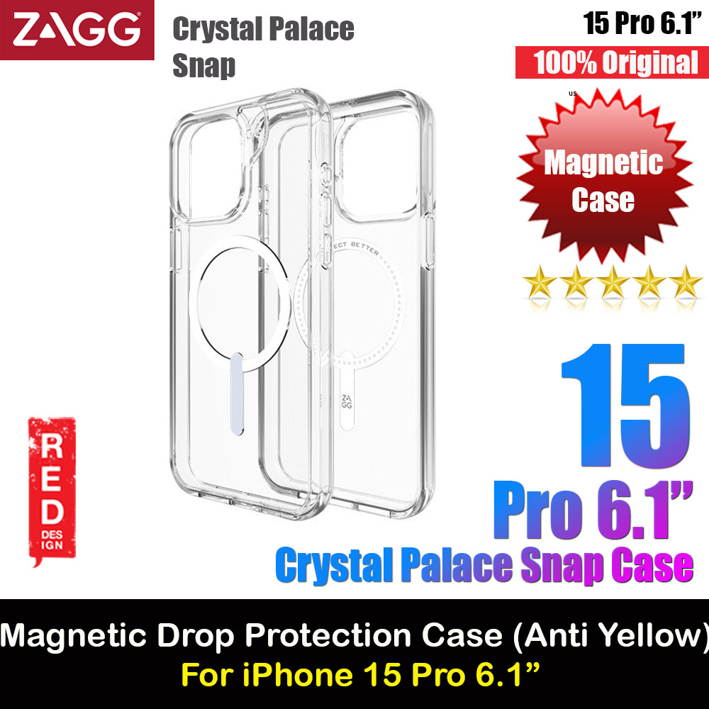 Picture of Zagg Crystal Palace Snap Anti Yellow Magnetic Drop Protection Case for iPhone 15 Pro 6.1 (Clear) Apple iPhone 15 Pro 6.1- Apple iPhone 15 Pro 6.1 Cases, Apple iPhone 15 Pro 6.1 Covers, iPad Cases and a wide selection of Apple iPhone 15 Pro 6.1 Accessories in Malaysia, Sabah, Sarawak and Singapore 