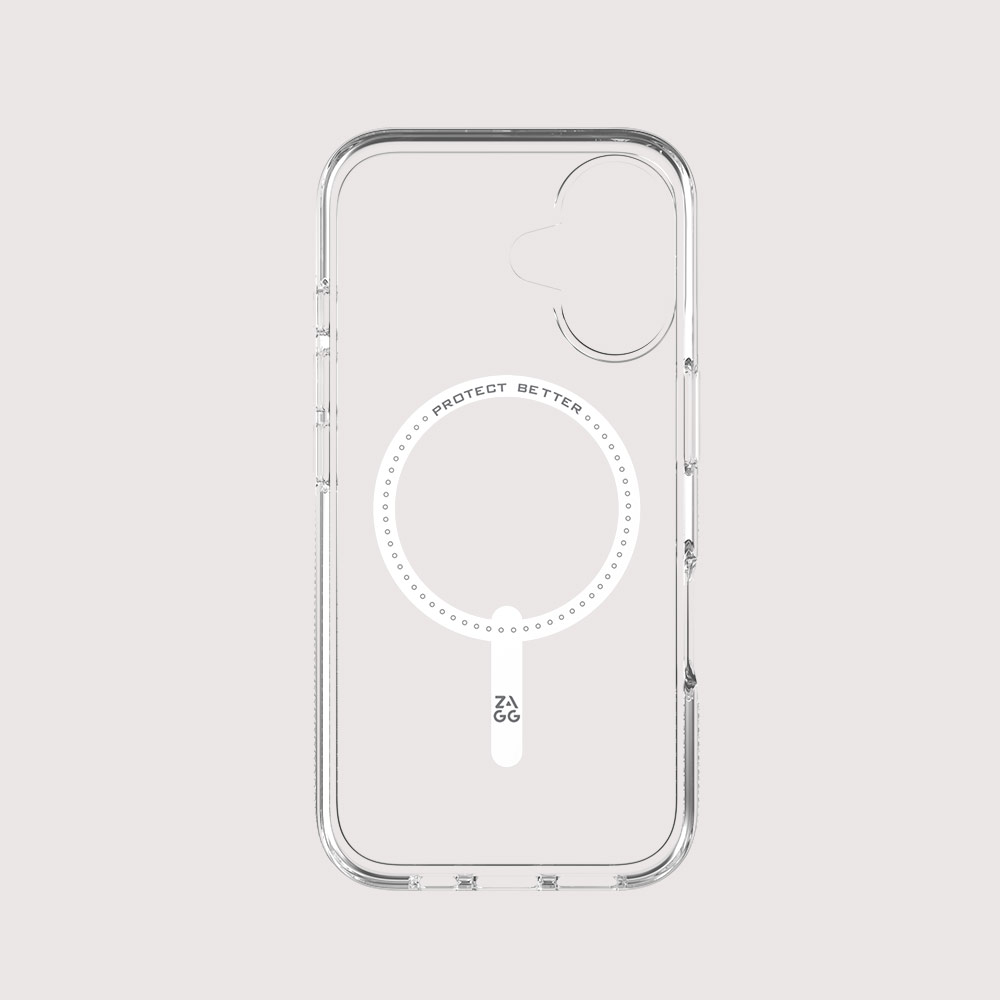 Picture of Apple iPhone 16 6.1 Case | Zagg Crystal Palace Snap Anti Yellow Magnetic Drop Protection Case for iPhone 16 6.1 (Clear)
