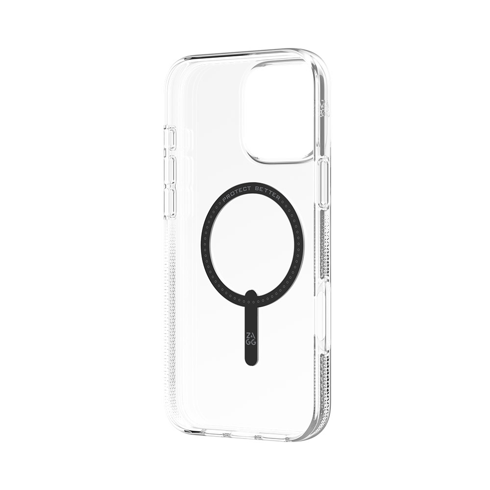 Picture of Apple iPhone 16 Pro 6.3 Case | Zagg Crystal Palace Snap Anti Yellow Magnetic Drop Protection Case for iPhone 16 Pro 6.3 (Black)