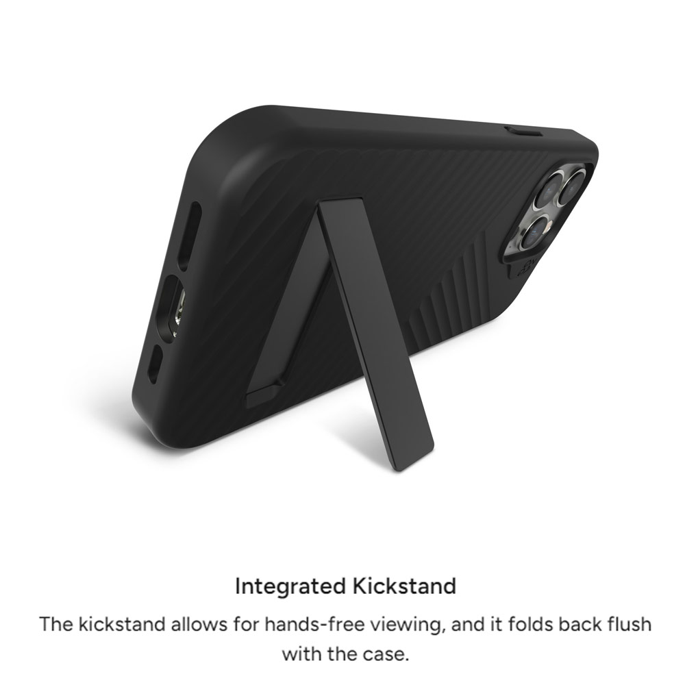 Picture of Apple iPhone 15 Pro 6.1 Case | Zagg Denali Snap Kickstand Magnetic Dual Layer Drop Protection Case for iPhone 15 Pro 6.1 (Blue)