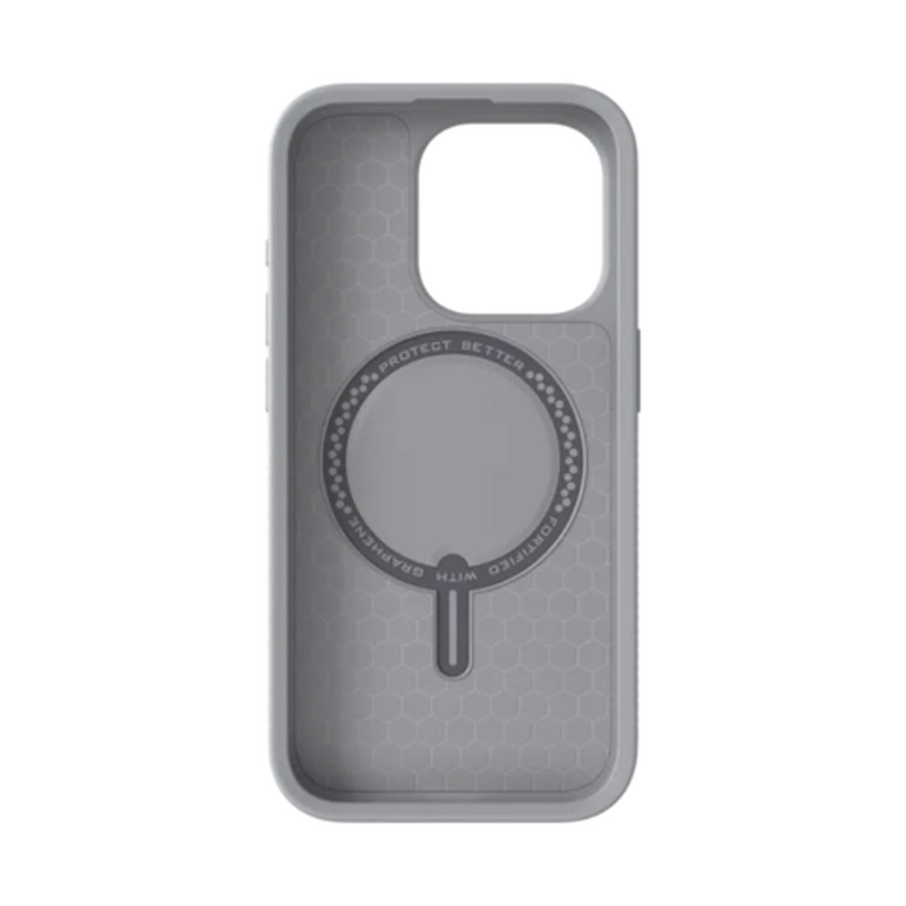 Picture of Apple iPhone 15 Pro 6.1 Case | Zagg Everest Snap Extreme Magnetic Non Slip Drop Protection Case with Kickstand for iPhone 15 Pro 6.1 (Gray)