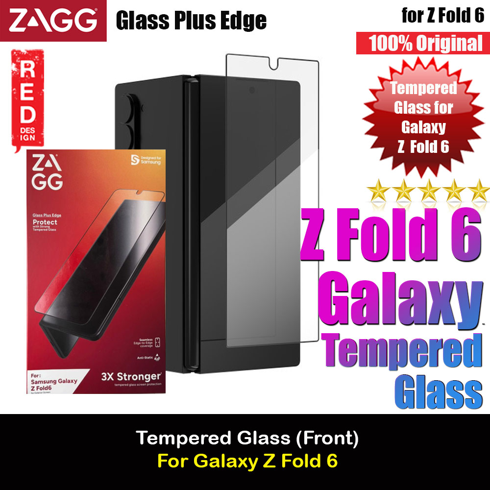 Picture of Zagg Glass Plus Edge Front Tempered Glass Screen Protector for Samsung Galaxy Z Fold 6 Samsung Galaxy Z Fold 6- Samsung Galaxy Z Fold 6 Cases, Samsung Galaxy Z Fold 6 Covers, iPad Cases and a wide selection of Samsung Galaxy Z Fold 6 Accessories in Malaysia, Sabah, Sarawak and Singapore 