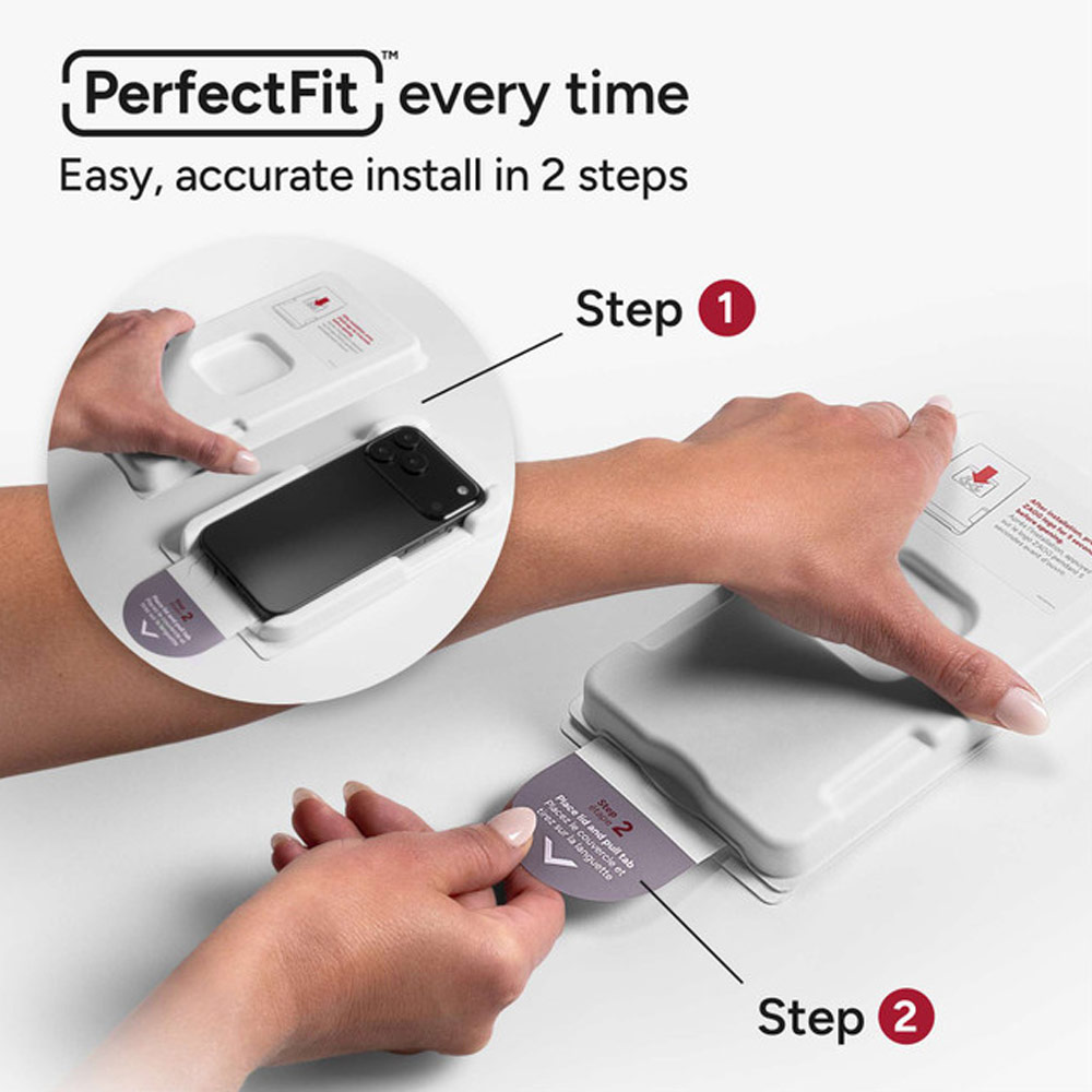 Picture of Apple iPhone 17 Pro Max 6.9 Screen Protector | Zagg Privacy Glass Elite Edge Tempered Glass Screen Protector with Easy Installation Tray for iPhone 17 Pro Max 6.9 (Privacy)