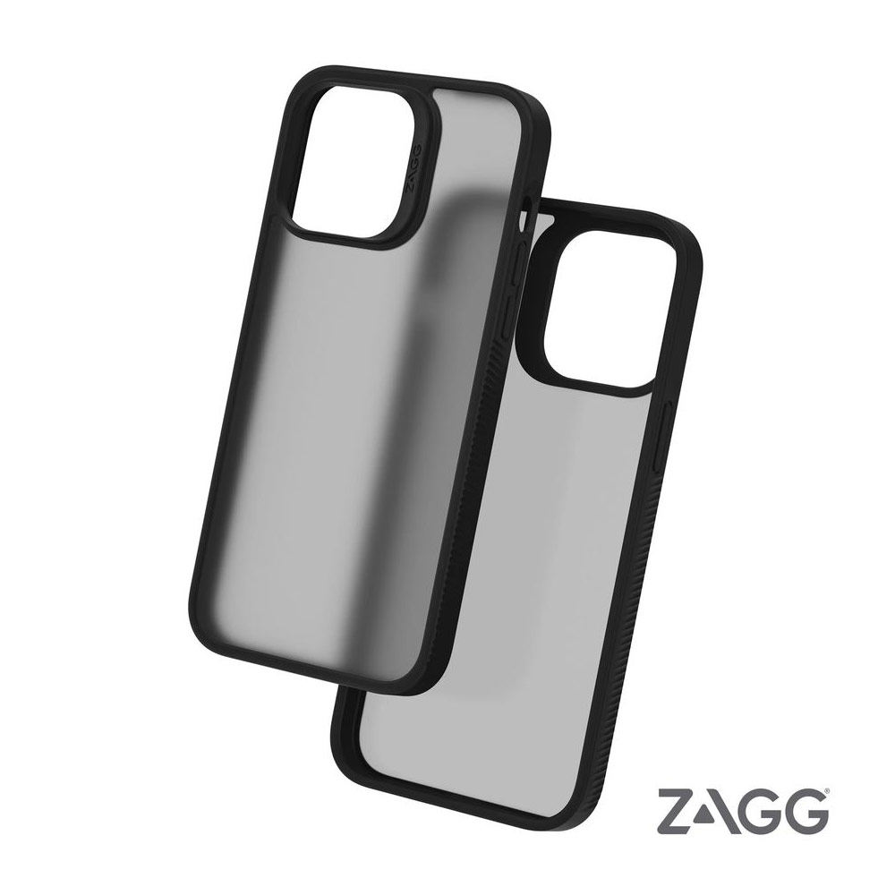 Picture of Apple iPhone 14 Plus 6.7 Case | Zagg Hampton Slim Design Improved Grip Drop Protection Anti Finger Print Case for iPhone 14 Plus 6.7 (Matte Black Tint)