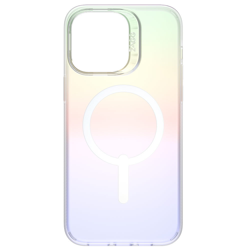 Picture of Apple iPhone 14 Plus 6.7 Case | Zagg Iridescent Snap Slim Design Improved Grip Drop Protection Anti Finger Print Magsafe Compatible Case for iPhone 14 Plus 6.7 (Iridescent Matte Clear)