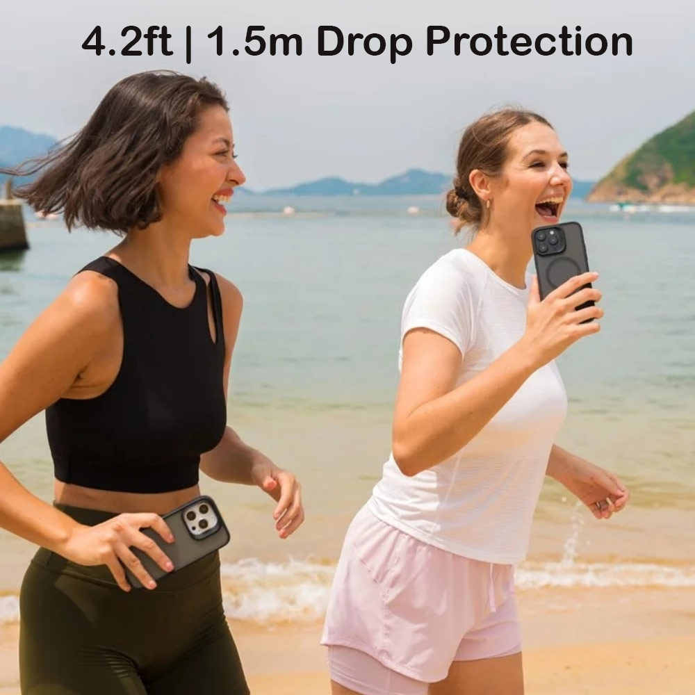 Picture of Apple iPhone 14 Plus 6.7 Case | Zagg Hampton Snap Slim Design Improved Grip Drop Protection Magsafe Compatible Case for iPhone 14 Plus 6.7 (Matte Black Tint)