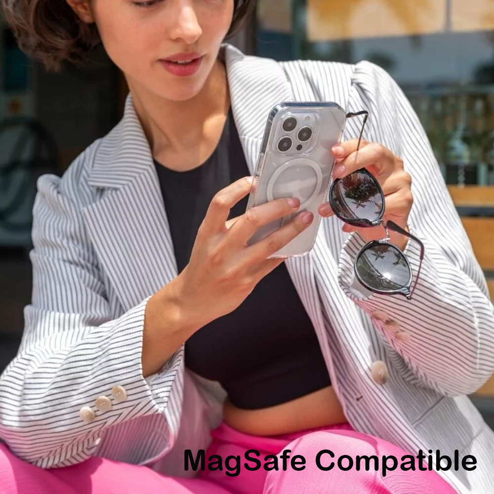 Picture of Apple iPhone 14 Plus 6.7 Case | Zagg Clear Snap Slim Design Improved Grip Drop Protection Magsafe Compatible Case for iPhone 14 Plus 6.7 (Clear)